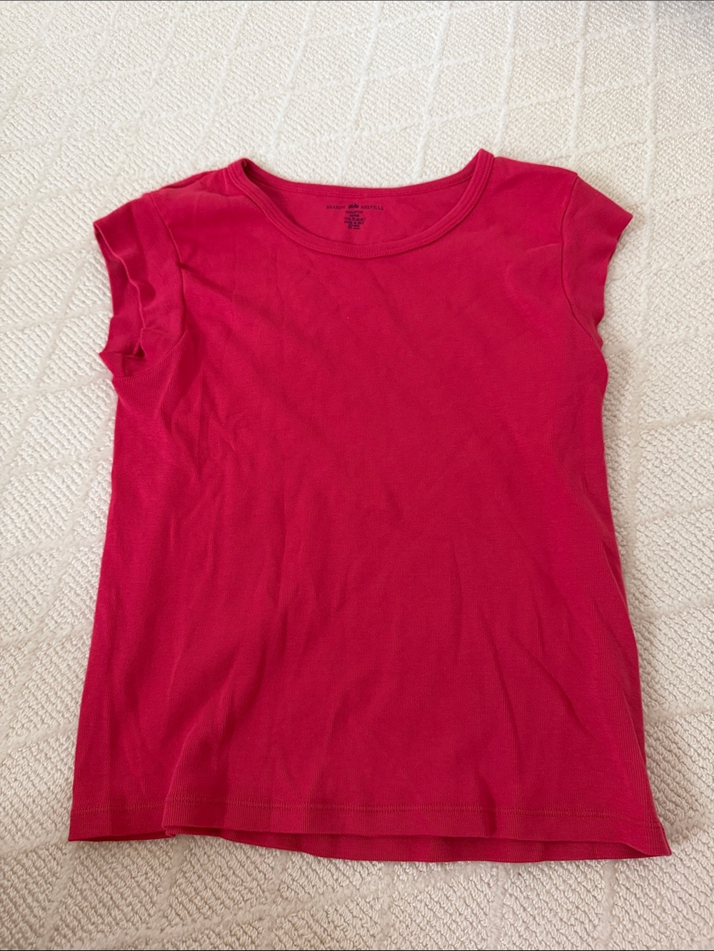 Brandy Melville Women's Short Sleeve Tee - Hot Pink
